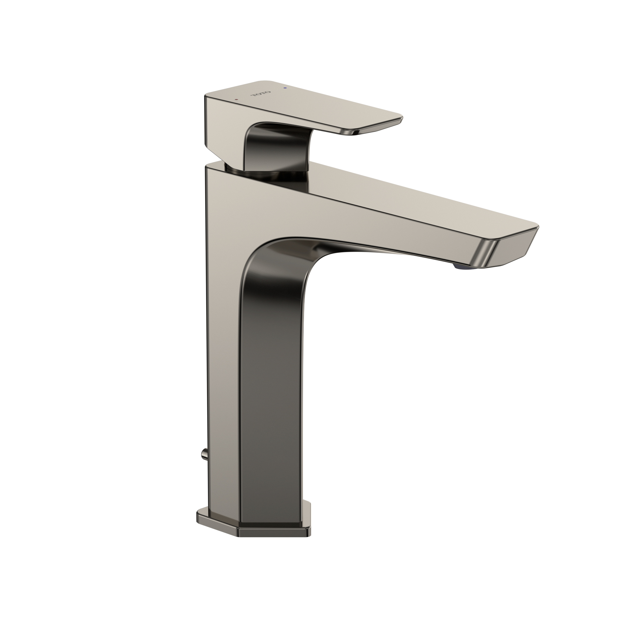 TOTO GE 1.2 GPM Single Handle Semi-Vessel Bathroom Sink Faucet with COMFORT GLIDE Technology, Polished Nickel, Brass, TLG07303U#PN