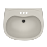 TOTO Prominence Oval Wall-Mount Bathroom Sink with CEFIONTECT and Shroud for 4 Inch Center Faucets, Sedona Beige, Vitreous China, LHT242.4G#12