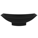 ALFI brand 71" Solid Surface Resin Free Standing Oval Bathtub, Hammock Style, Black Matte, AB9991BM