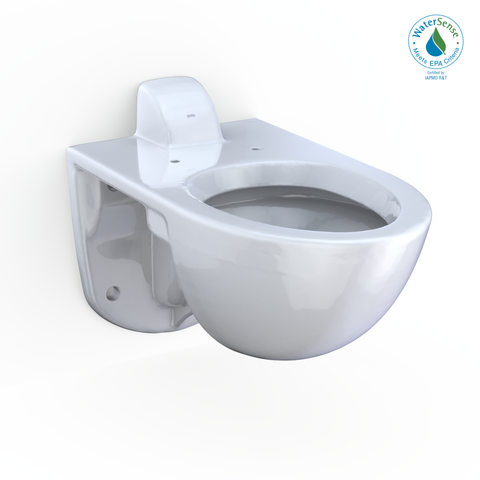 TOTO TORNADO FLUSH Commercial Flushometer Wall-Mounted Toilet with CEFIONTECT, Elongated, Cotton White, Vitreous China, CT728CUVG#01