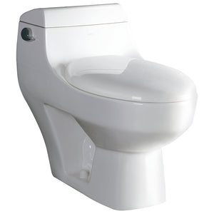 Alternate Image for EAGO Porcelain, White, TB108 One Piece High Efficiency Low Flush Eco-Friendly Ceramic Toilet