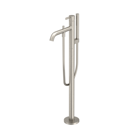 TOTO GF Freestanding Bathroom Tub Filler with COMFORT GLIDE and COMFORT WAVE, Brushed Nickel, Brass, TBG11306U#BN