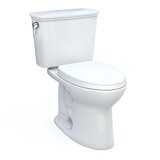 TOTO Drake Transitional Two-Piece Elongated 1.28 GPF TORNADO FLUSH Toilet with CEFIONTECT, Cotton White, Vitreous China, CST786CEG#01