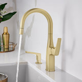 Blanco Rivana Pull-Down Bar Faucet, Satin Gold, 1.5 GPM, Brass, 442986