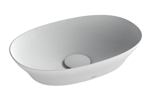 TOTO Kiwami Oval 16 Inch Vessel Bathroom Sink with CEFIONTECT, CLEAN MATTE, Ceramic, LT473MT#CMW