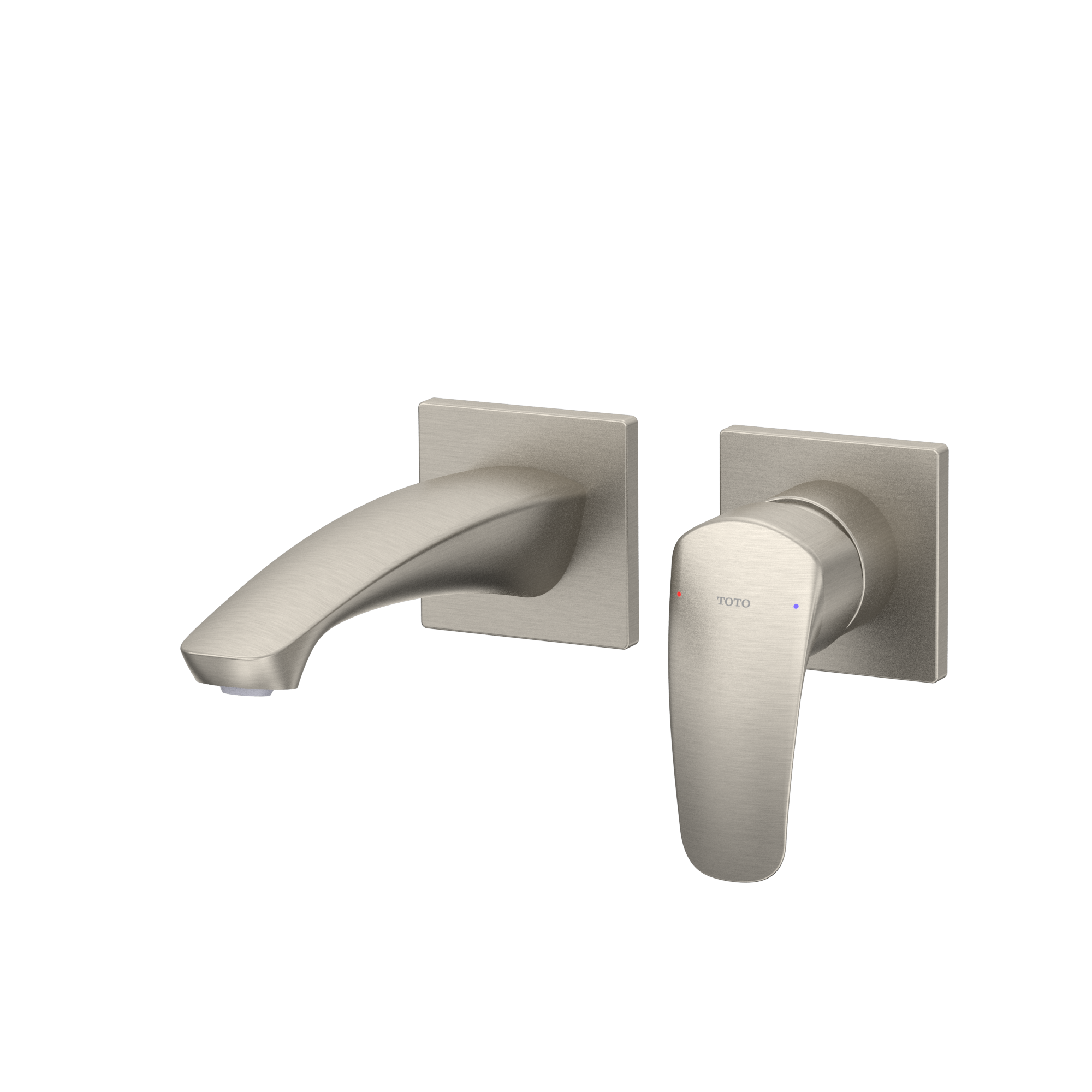 TOTO GM 1.2 GPM Wall-Mount Single-Handle Bathroom Faucet with COMFORT GLIDE Technology, Brushed Nickel, Brass, TLG09307U#BN