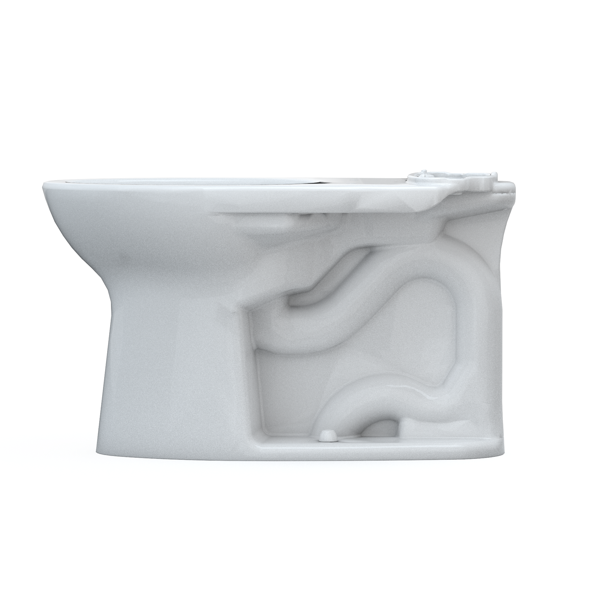 TOTO Drake Elongated TORNADO FLUSH Toilet Bowl with CEFIONTECT, Cotton White, Vitreous China, C776CEG#01