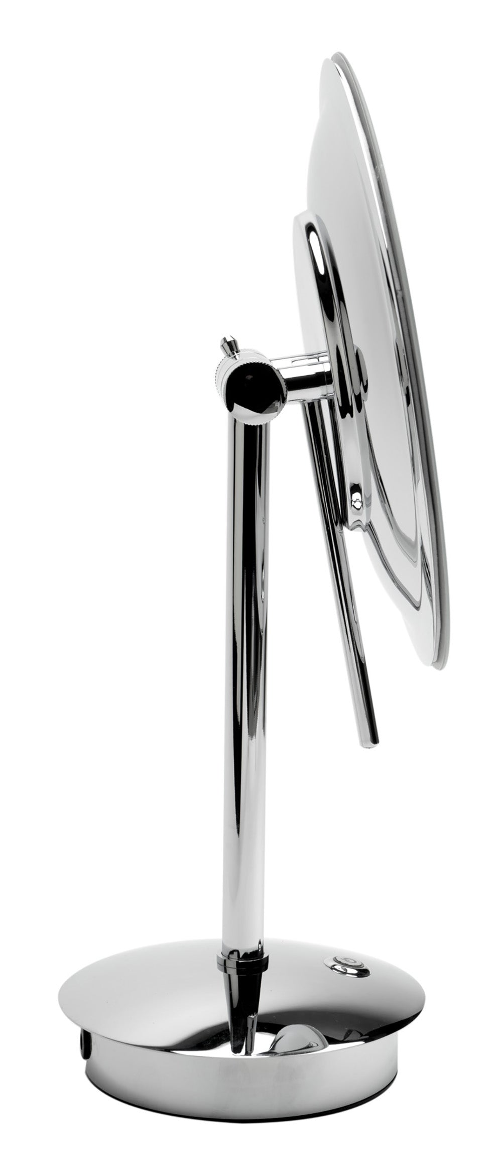 ALFI brand ABM9FLED-PC Polished Chrome Tabletop Round 9" 5x Magnifying Cosmetic Mirror with Light