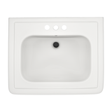 TOTO Promenade 27-1/2" x 22-1/4" Rectangular Pedestal Bathroom Sink for 4 inch Center Faucets, Colonial White, Vitreous China, LPT530.4N#11