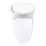 TOTO WASHLET+ UltraMax II One-Piece Elongated 1.28 GPF Toilet with Auto Flush WASHLET+ S7 Contemporary Bidet Seat, Cotton White, Vitreous China|Plastic, MW6044726CEFGA#01