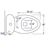 EAGO Plastic, White, R-309SEAT Replacement Soft Closing Toilet Seat for TB309