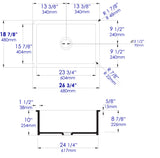 ALFI brand 27" Under Mount Fireclay Kitchen Sink, Gray Matte, No Faucet Hole, ABF2718UD-GM