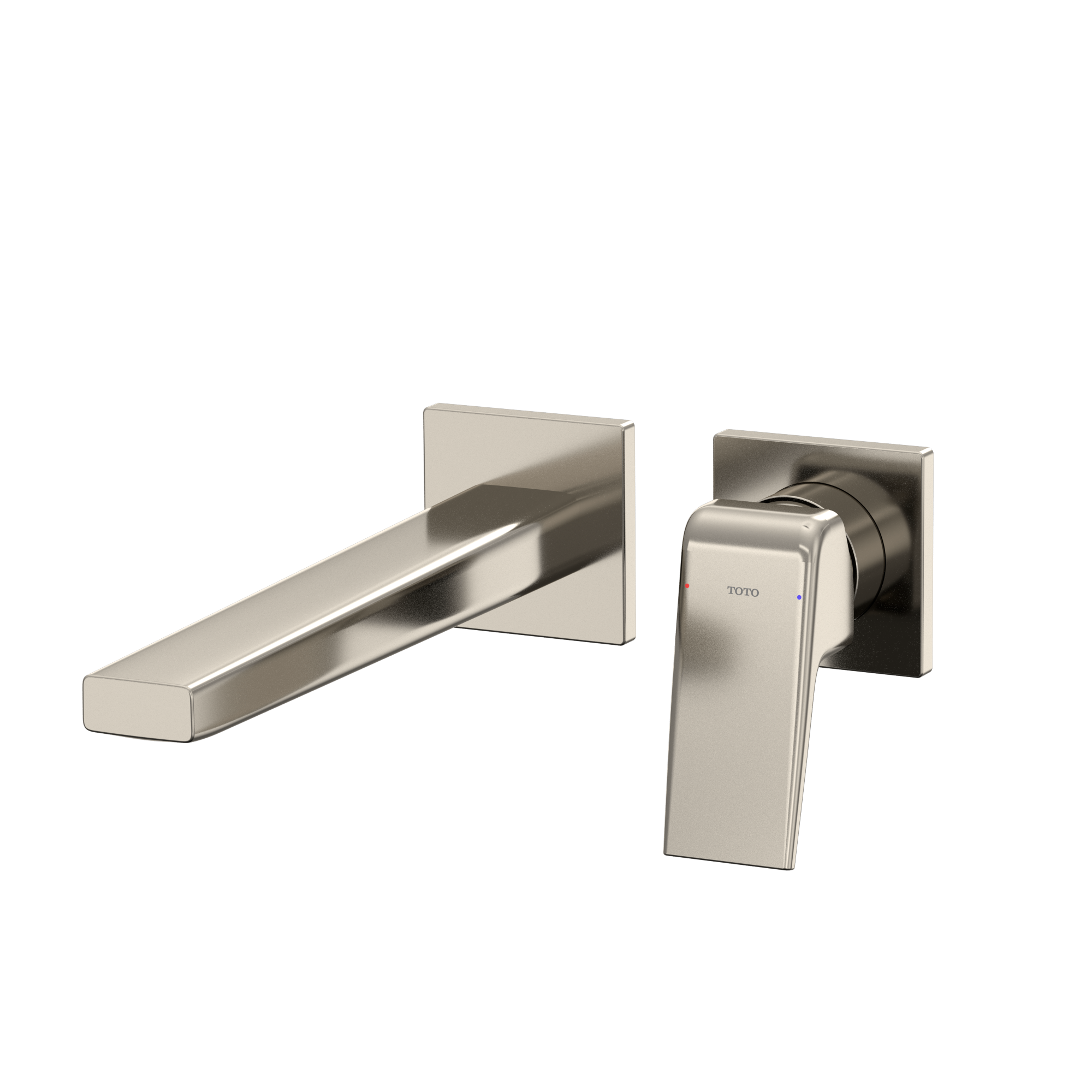 TOTO GB 1.2 GPM Wall-Mount Single-Handle Long Bathroom Faucet with COMFORT GLIDE Technology, Polished Nickel, Brass, TLG10308U#PN
