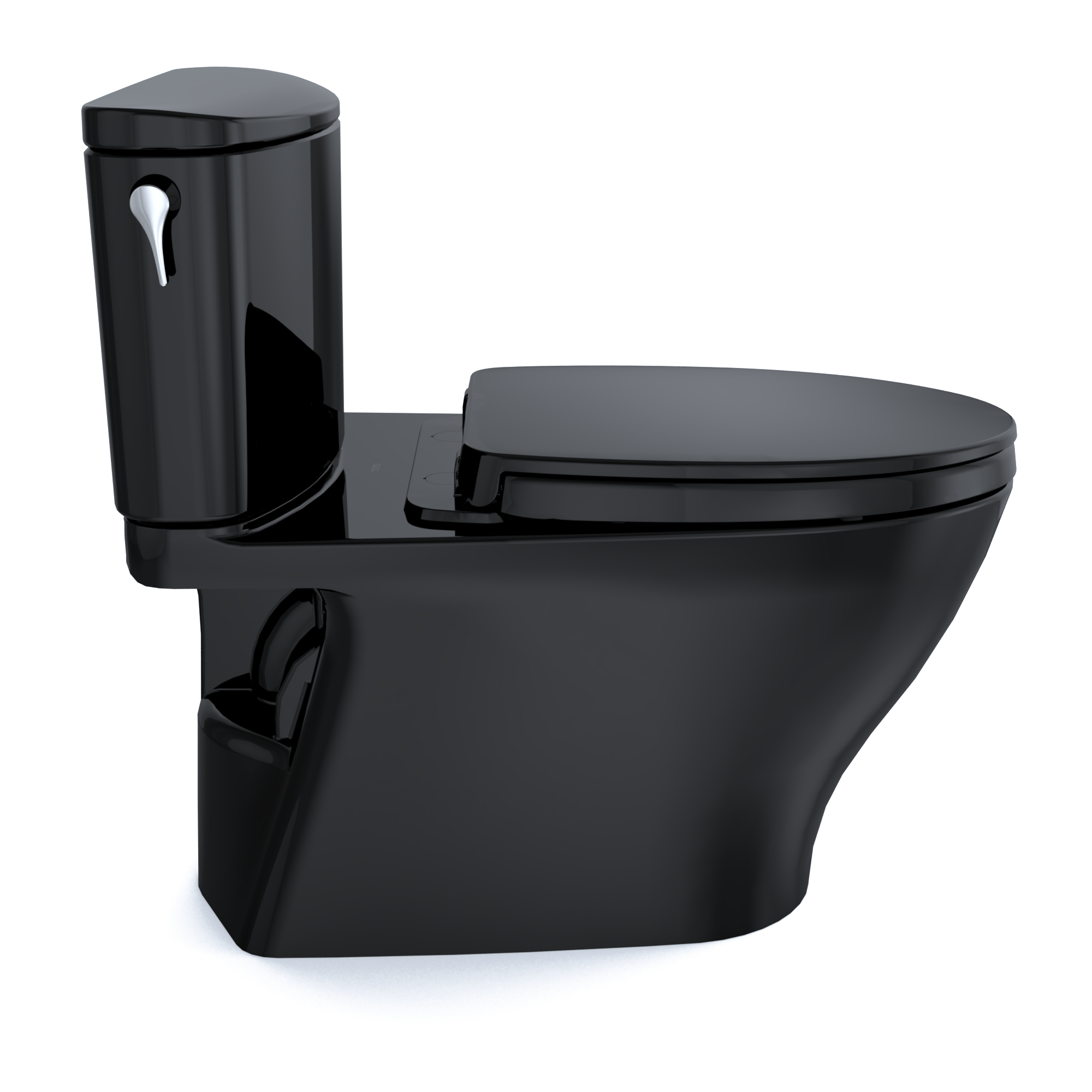 TOTO Nexus 1G Two-Piece Elongated 1.0 GPF Universal Height Toilet with SS124 SoftClose Seat, WASHLET+ Ready, Ebony, Vitreous China, MS442124CUF#51