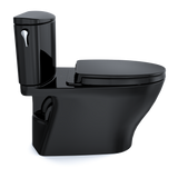 TOTO Nexus 1G Two-Piece Elongated 1.0 GPF Universal Height Toilet with SS124 SoftClose Seat, WASHLET+ Ready, Ebony, Vitreous China, MS442124CUF#51