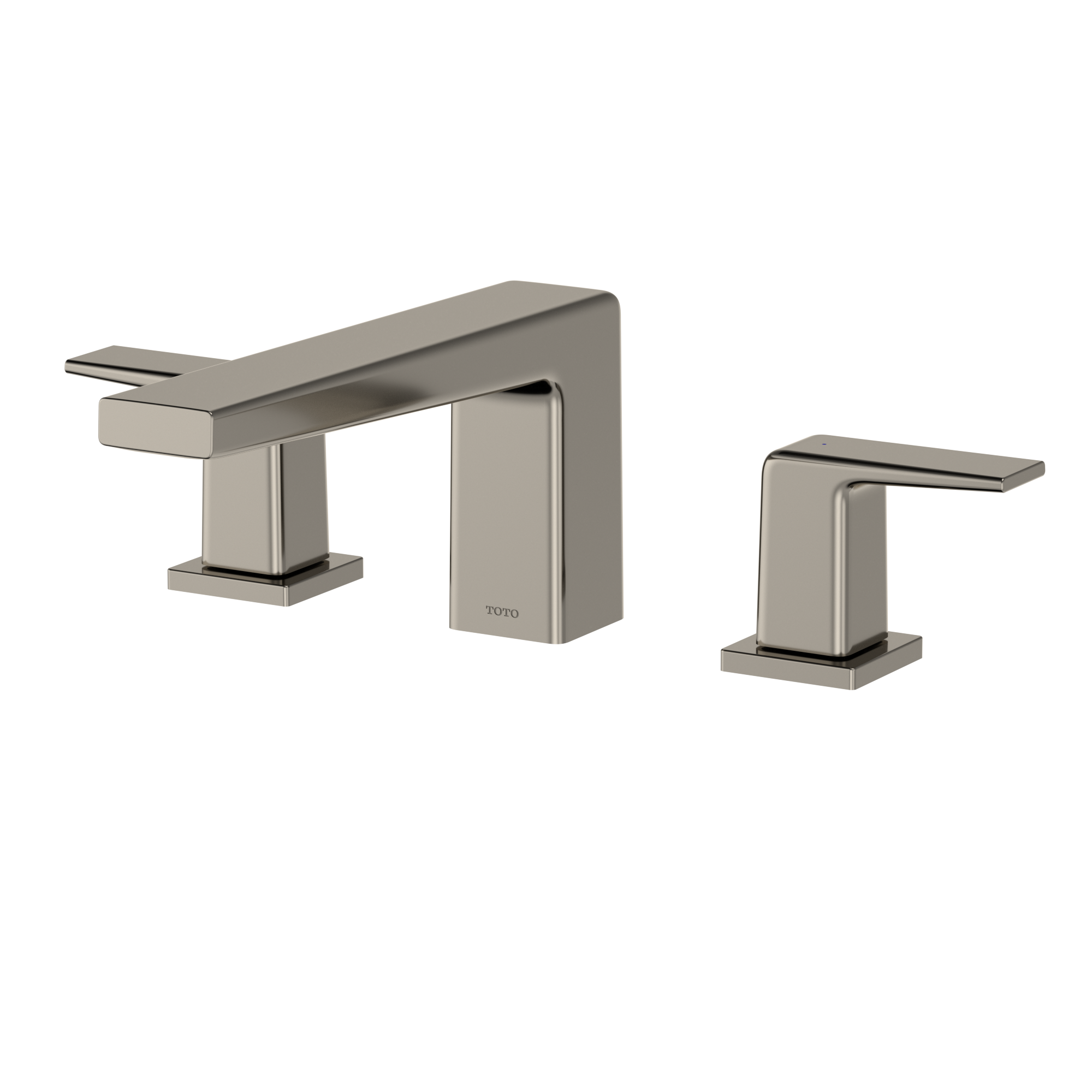 TOTO GB Two-Handle Deck-Mount Roman Tub Filler Trim, Polished Nickel, Brass, TBG10201U#PN