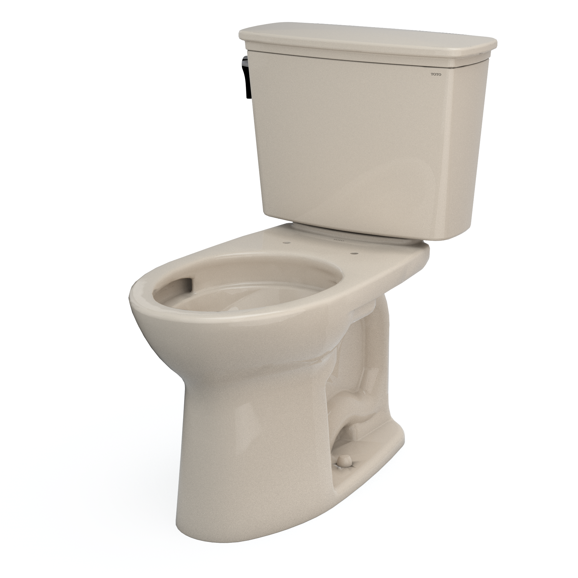 TOTO Drake Transitional Two-Piece Elongated 1.28 GPF Universal Height TORNADO FLUSH Toilet with CEFIONTECT, Bone, Vitreous China, CST786CEFG#03