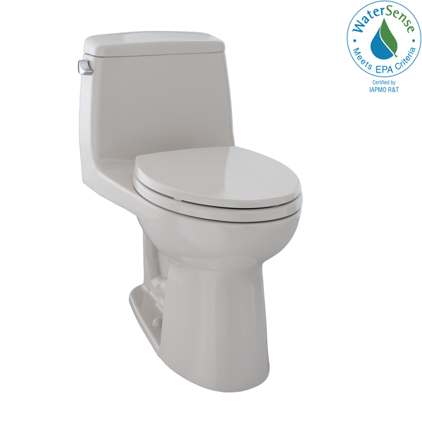 TOTO Eco UltraMax One-Piece Elongated 1.28 GPF Toilet, Sedona Beige, Vitreous China, MS854114E#12