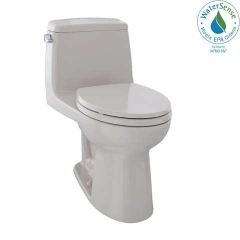 TOTO Eco UltraMax One-Piece Elongated 1.28 GPF Toilet, Sedona Beige, Vitreous China, MS854114E#12