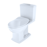 TOTO Connelly Two-Piece Elongated Dual Flush 1.28 and 0.9 GPF Toilet with CEFIONTECT, WASHLET+ Ready, Cotton White, Vitreous China, MS494234CEMFG#01