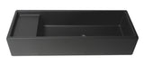 Alternative View of ALFI brand 39.4" x 14.6" Rectangle Above Mount or Semi Recessed Fireclay Bathroom Sink, Black Matte, No Faucet Hole, AB39TRBM