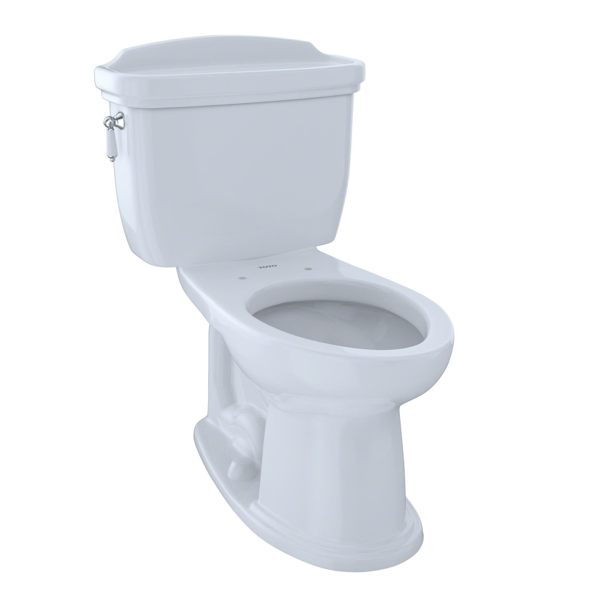 TOTO Eco Dartmouth Two-Piece Elongated 1.28 GPF Universal Height Toilet, Cotton White, Vitreous China, CST754EF#01