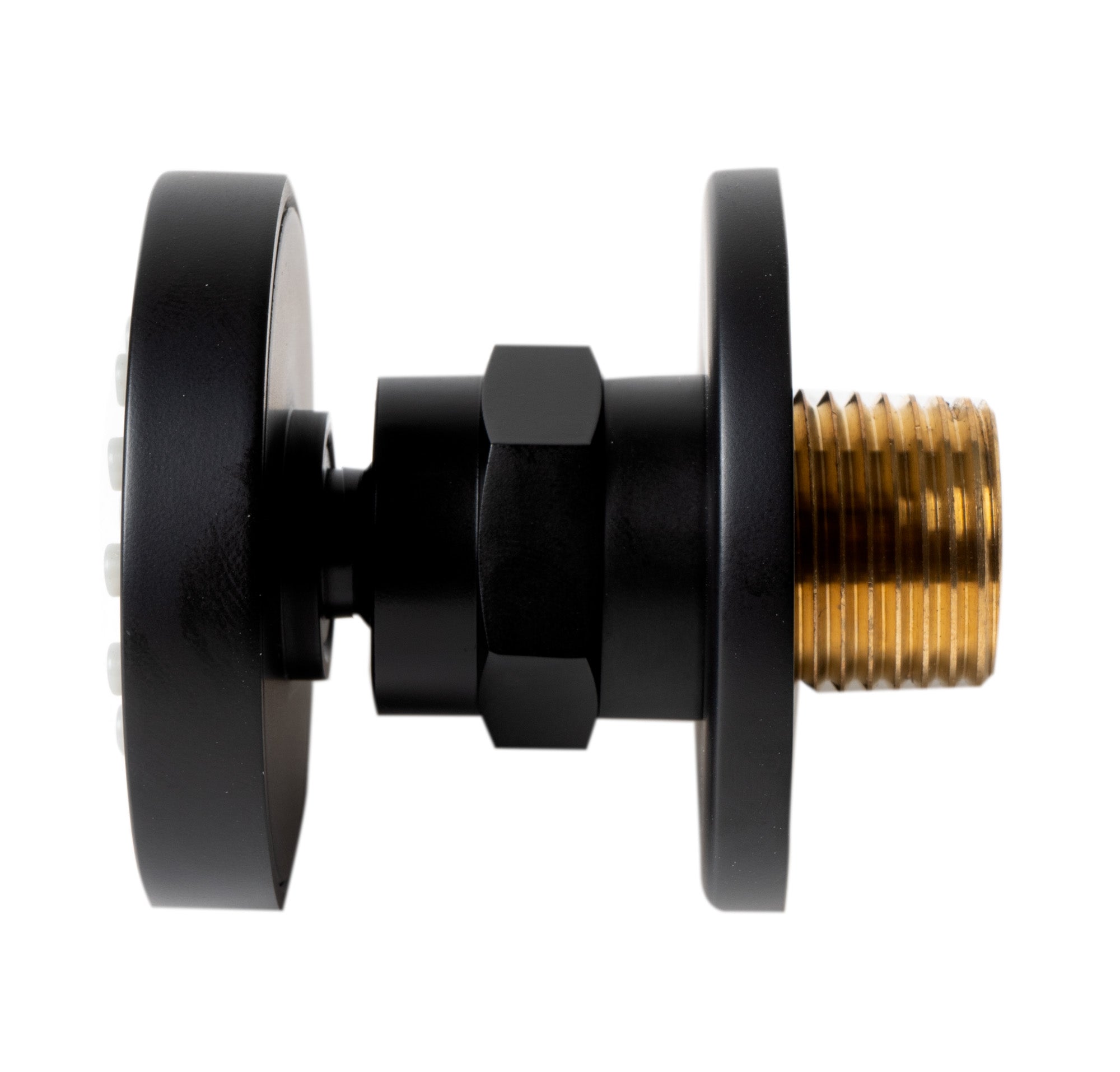 ALFI brand AB3830-BM Black Matte 2" Round Adjustable Shower Body Spray, Brass