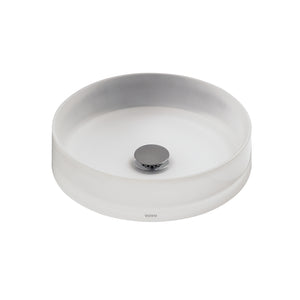 Alternate Image for TOTO Luminist Round Vessel Bathroom Sink, Frosted White, Epoxy Resin, LLT150#61