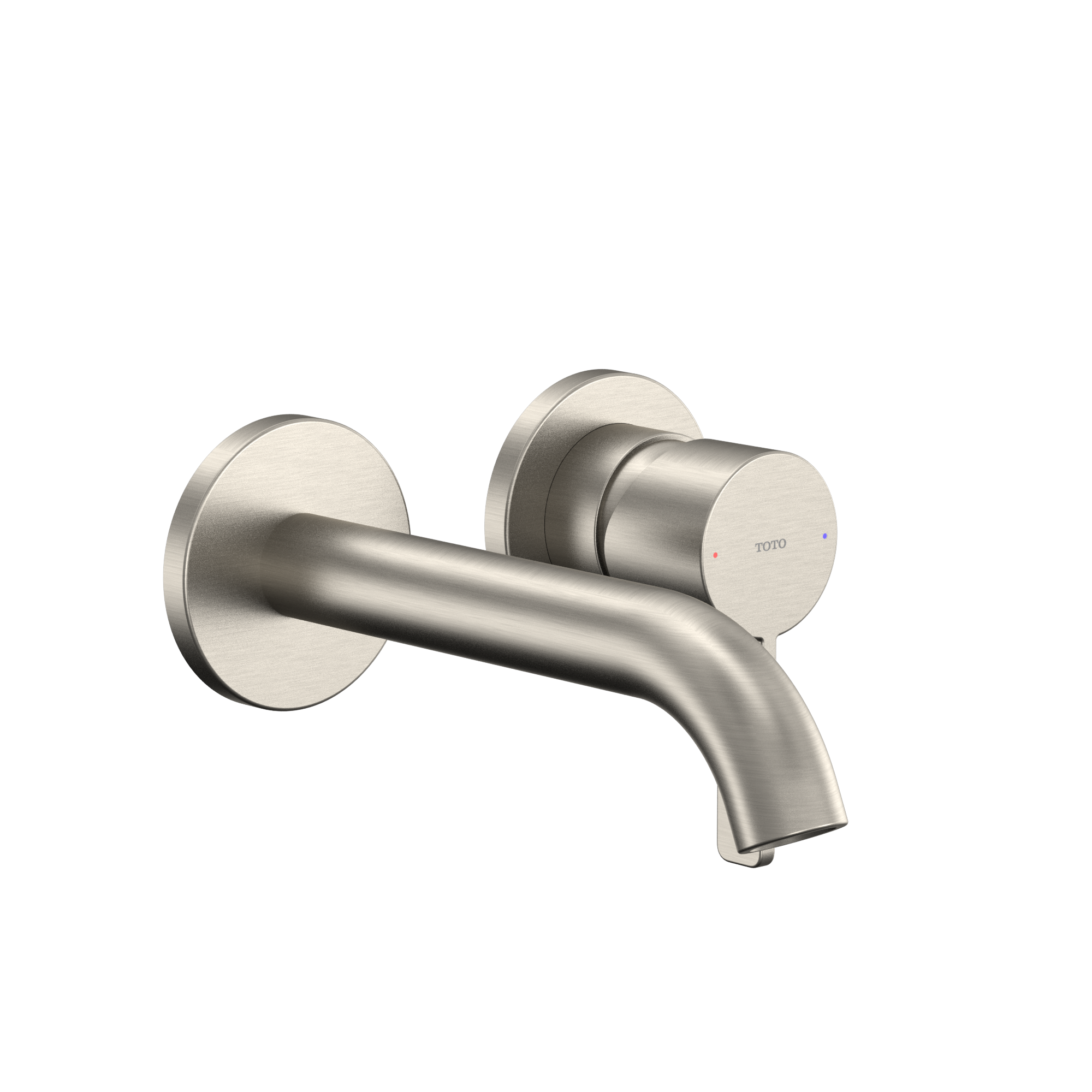 TOTO GF 1.2 GPM Wall-Mount Single-Handle Bathroom Faucet with COMFORT GLIDE Technology, Brushed Nickel, Brass, TLG11307U#BN