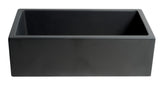 ALFI brand 33" Fireclay Farmhouse Sink, Black Matte, No Faucet Hole, AB3318HS-BM