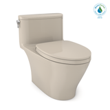 TOTO Nexus 1G One-Piece Elongated 1.0 GPF Universal Height Toilet with CEFIONTECT and SS124 SoftClose Seat, WASHLET+ Ready, Bone, Vitreous China, MS642124CUFG#03