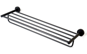 Alternate Image for ALFI brand AB9538-BM Black Matte 26" Towel Bar & Shelf, Brass