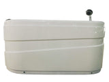 Eago 57" Acrylic Corner Oval Bathtub, White, AM175-R