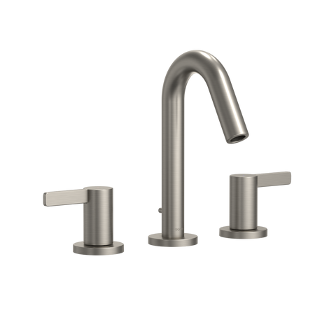 TOTO GF Series 1.2 GPM Two Lever Handle Widespread Bathroom Sink Faucet, Brushed Nickel, Brass, TLG11201UA#BN