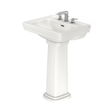 TOTO Promenade 24" x 19-1/4" Rectangular Pedestal Bathroom Sink for 8 inch Center Faucets, Colonial White, Vitreous China, LPT532.8N#11