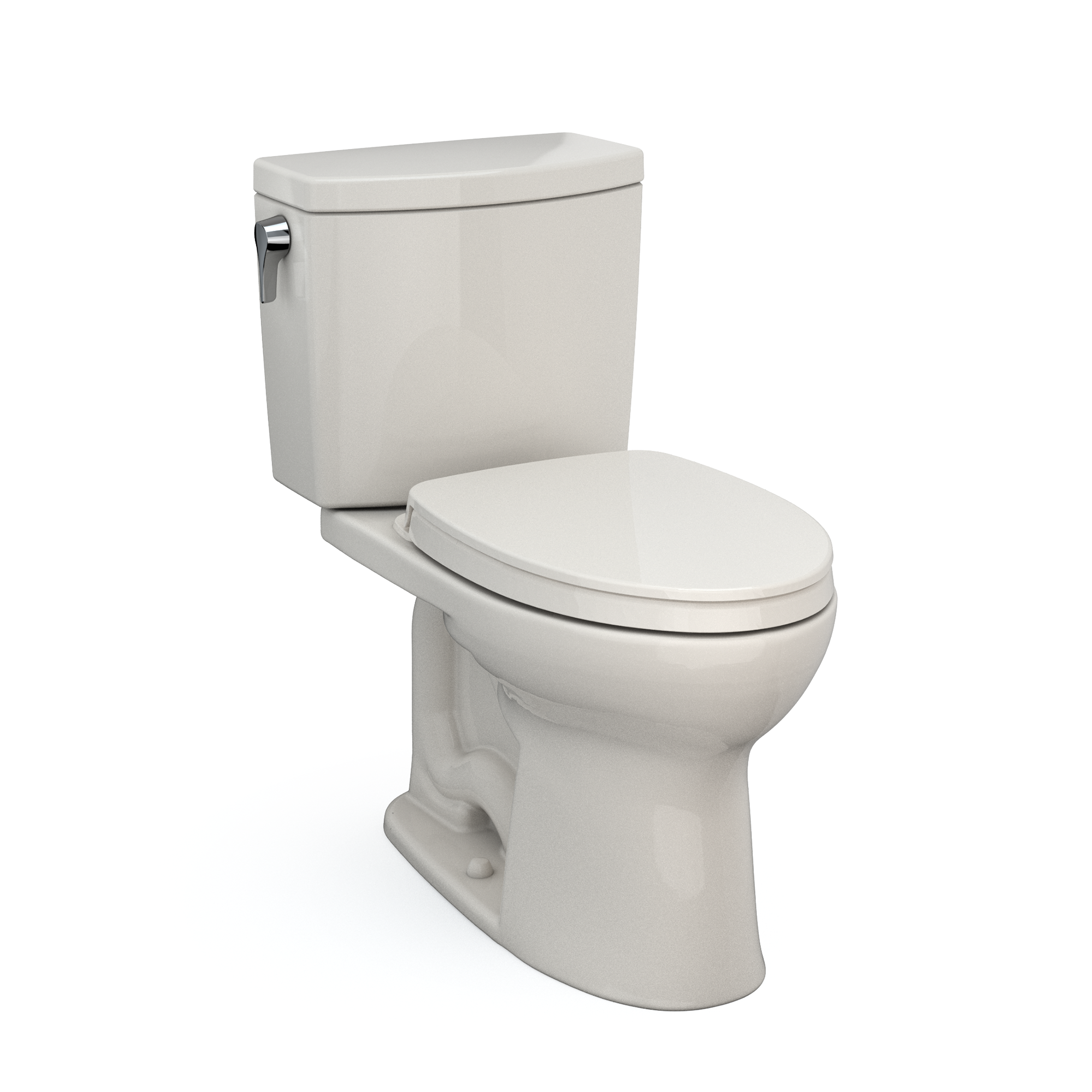 TOTO Drake II 1G Two-Piece Elongated 1.0 GPF Universal Height Toilet with CEFIONTECT and SS124 SoftClose Seat, WASHLET+ Ready, Sedona Beige, Vitreous China|Plastic, MS454124CUFG#12