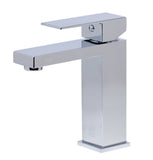 ALFI Polished Chrome Square Single Lever Bathroom Faucet, AB1229-PC