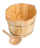ALFI brand Cedar Wood, Natural Wood, AB6604 Round Wooden Cedar Foot Soaking Tub