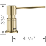 Blanco Lato Soap Dispenser - Satin Gold, Brass, 526699