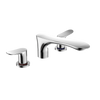 TOTO GO Two-Handle Deck-Mount Roman Tub Filler Trim, Polished Chrome, Brass, TBG01201U#CP