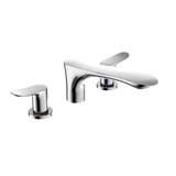 TOTO GO Two-Handle Deck-Mount Roman Tub Filler Trim, Polished Chrome, Brass, TBG01201U#CP