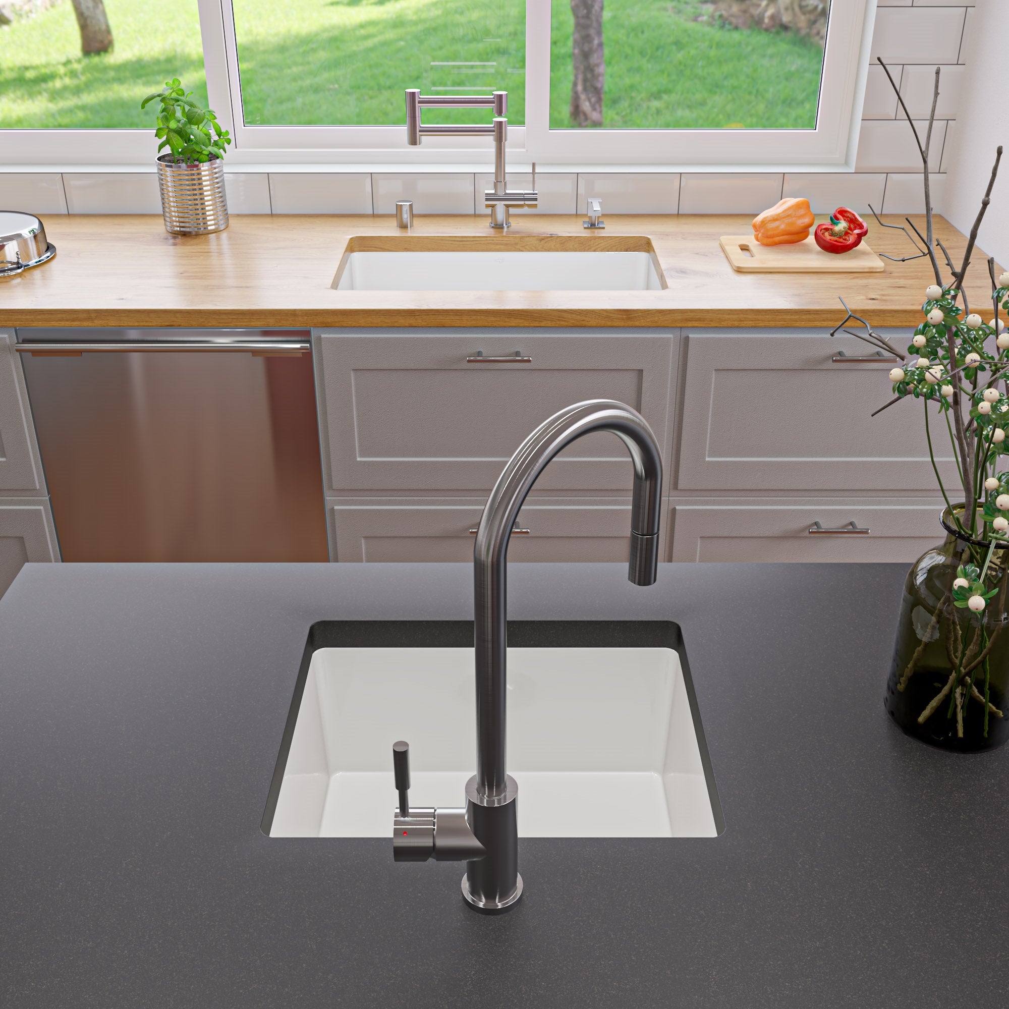 White Fireclay Undermount Kitchen Sink 20 White Fireclay Undermount Kitchen Sink 20