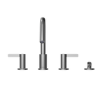 TOTO GF Two Lever Handle Deck-Mount Roman Tub Filler Trim with Handshower, Polished Chrome, Brass, TBG11202UA#CP