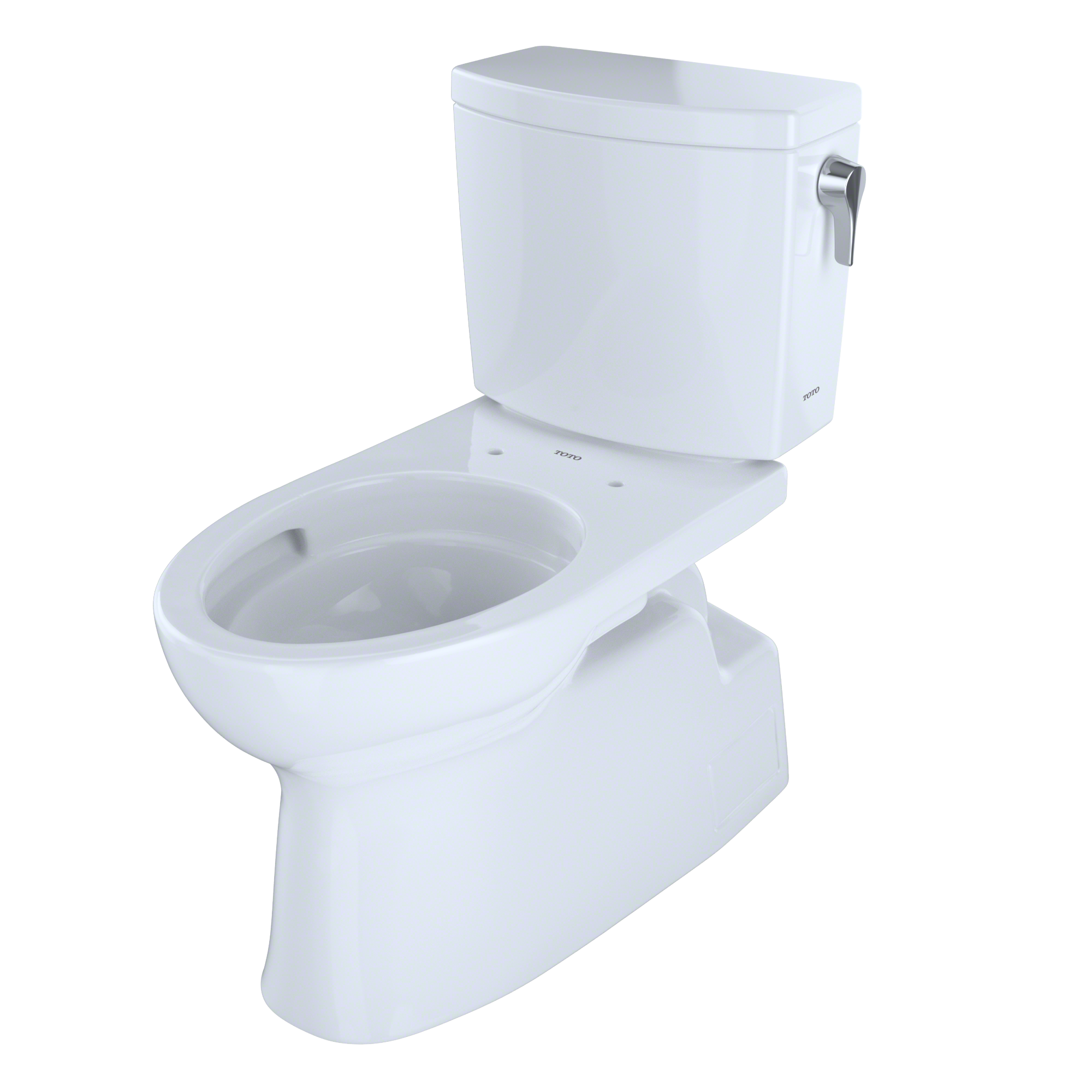 TOTO Vespin II 1G Two-Piece Elongated 1.0 GPF Universal Height Skirted Toilet with CEFIONTECT and Right-Hand Trip Lever, Cotton White, Vitreous China, CST474CUFRG#01