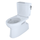 TOTO Vespin II 1G Two-Piece Elongated 1.0 GPF Universal Height Skirted Toilet with CEFIONTECT and Right-Hand Trip Lever, Cotton White, Vitreous China, CST474CUFRG#01