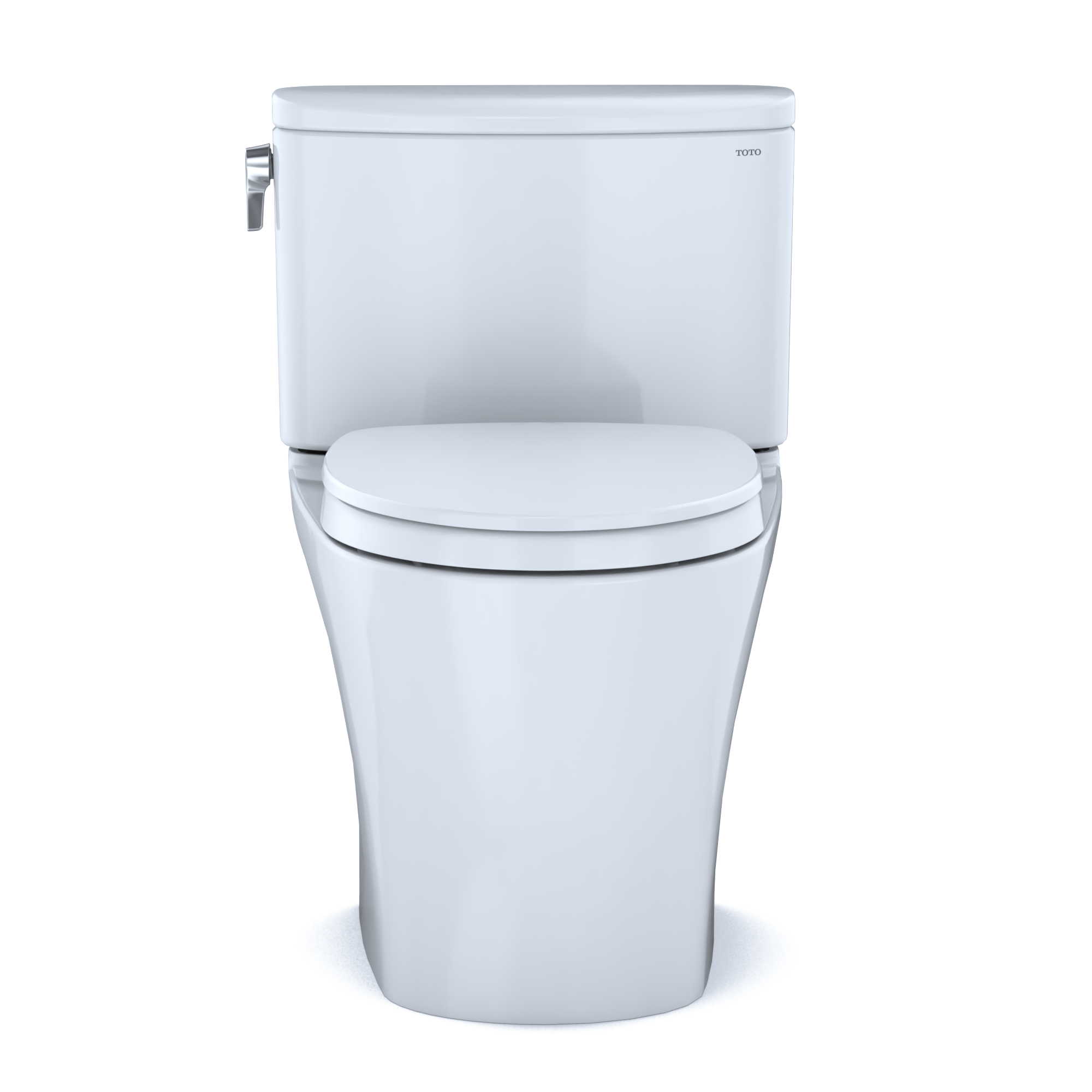 TOTO Nexus 1G Two-Piece Elongated 1.0 GPF Universal Height Toilet with CEFIONTECT and SS124 SoftClose Seat, WASHLET+ Ready, Cotton White, Vitreous China, MS442124CUFG#01