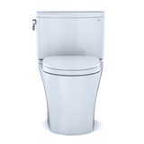 TOTO Nexus 1G Two-Piece Elongated 1.0 GPF Universal Height Toilet with CEFIONTECT and SS124 SoftClose Seat, WASHLET+ Ready, Cotton White, Vitreous China, MS442124CUFG#01