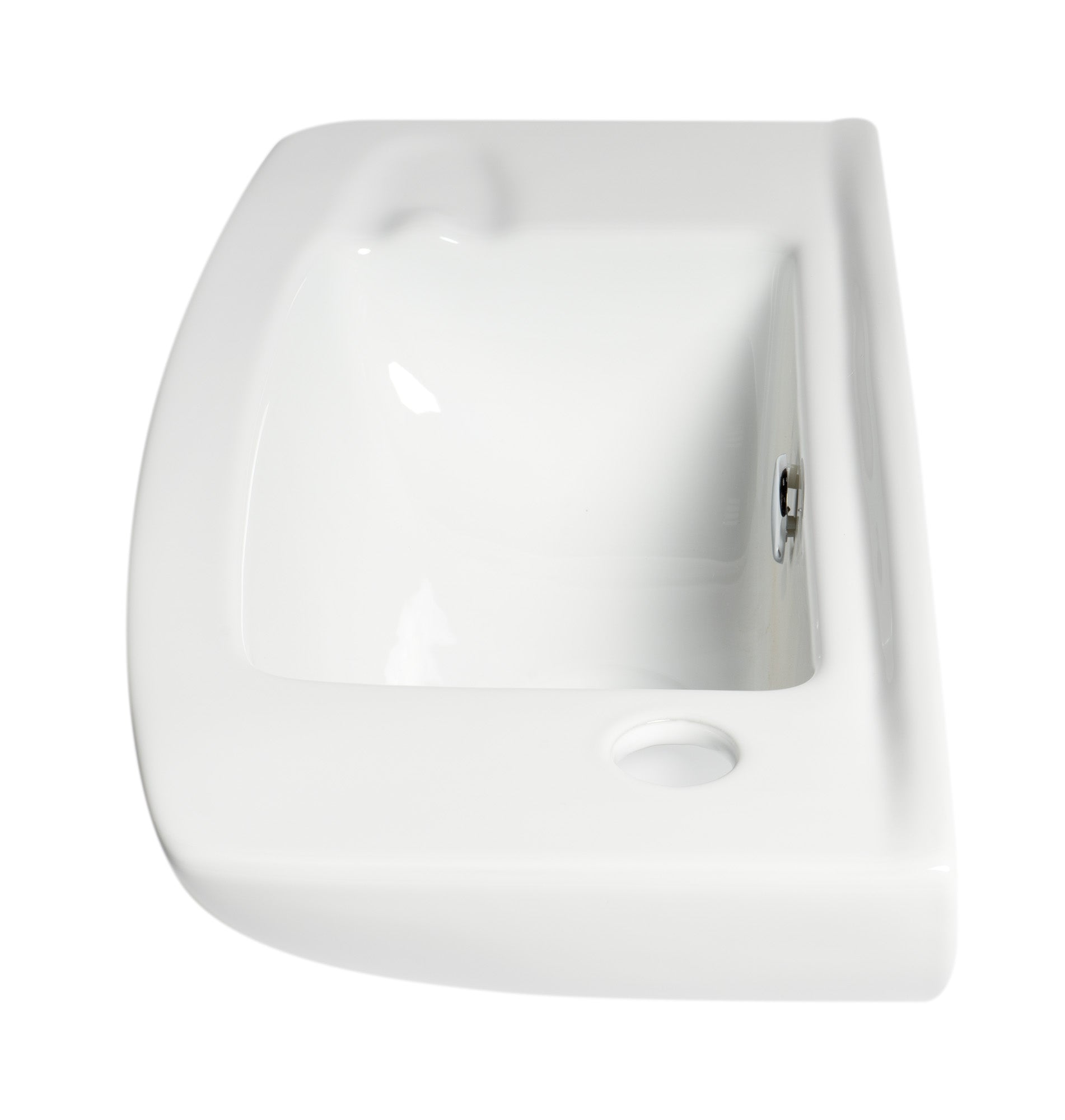 ALFI brand 20.25" x 9.88" Rectangle Wall Mount Porcelain Bathroom Sink, White, 1 Faucet Hole, ABC115
