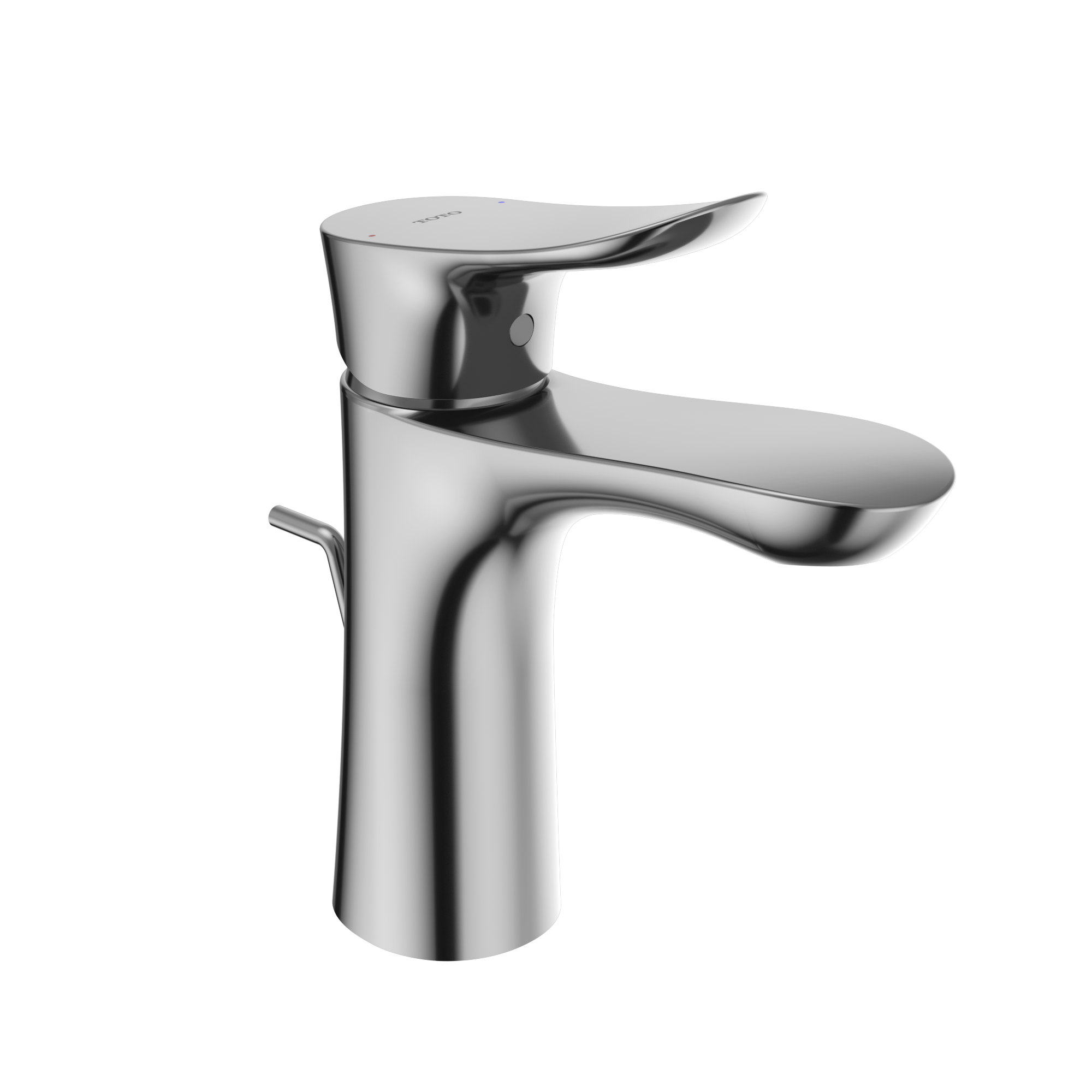 TOTO GO 1.2 GPM Single Handle Bathroom Sink Faucet with COMFORT GLIDE Technology and Drain Assembly, Polished Chrome, Brass, TLG01301U#CP