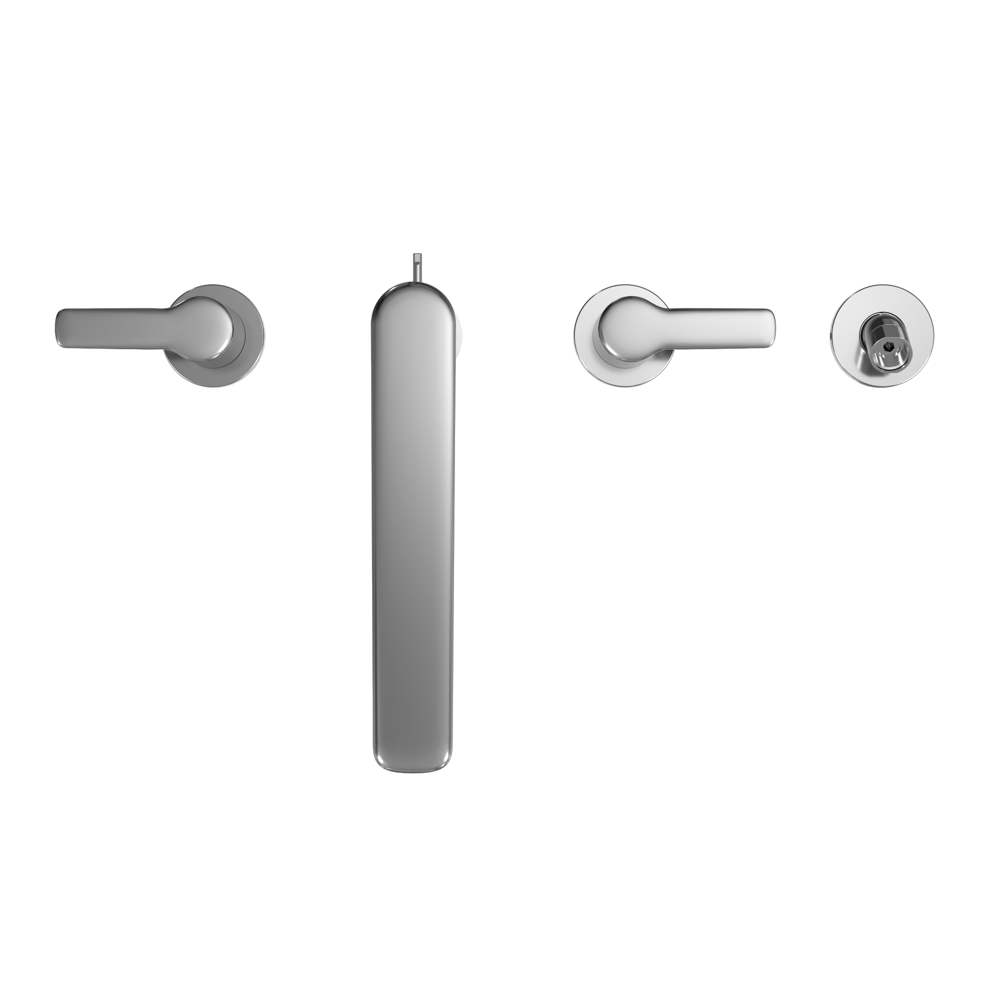 TOTO GS Four-hole Deck-Mount Roman Tub Filler Trim with Handshower, Polished Chrome, Brass, TBG03202U#CP